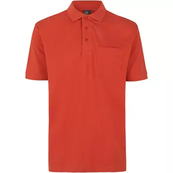 ID PRO Wear Polo T-shirt med brystlomme, Koral