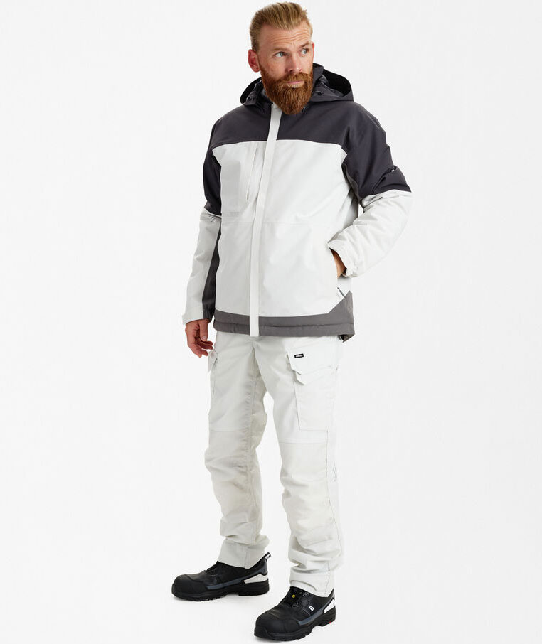 Engel Entire vinterjakke, Bone White/Anthracite Grey, large image number 4