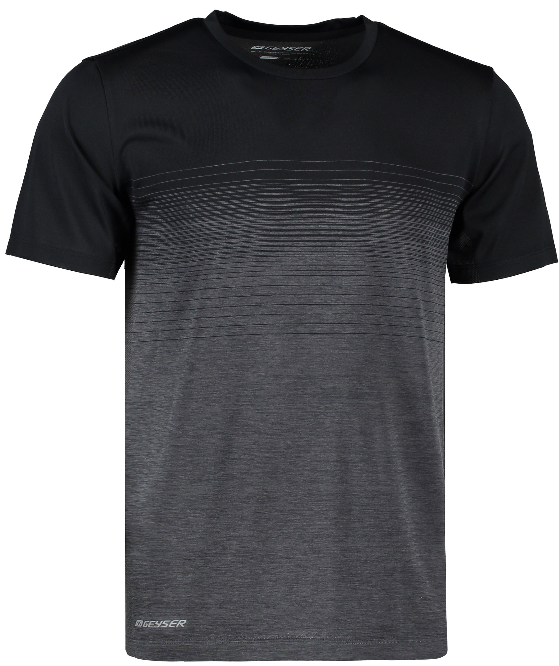 GEYSER seamless striped T-shirt, Black