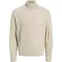Jack & Jones JJROY rullekrave striktrøje, Moonbeam Jack & Jones JJROY rullekrave striktrøje
