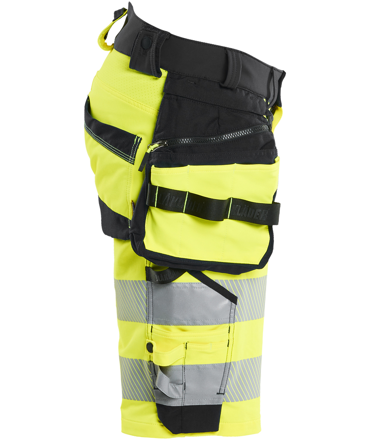 Bl&aring;kl&auml;der h&aring;ndverkershorts full stretch, Hi-vis Gul/Svart, large image number 2