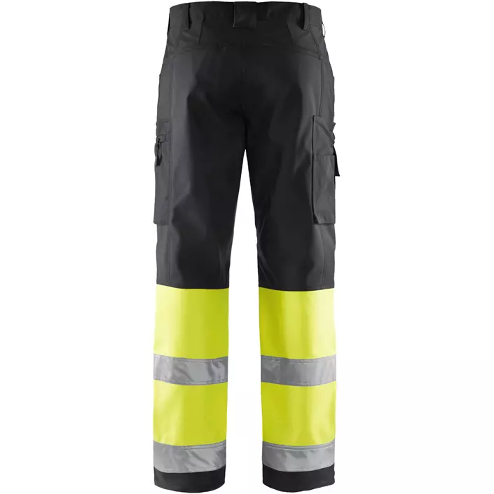 Blåkläder softshell arbetsbyxa, Svart/Varselgul, large image number 2