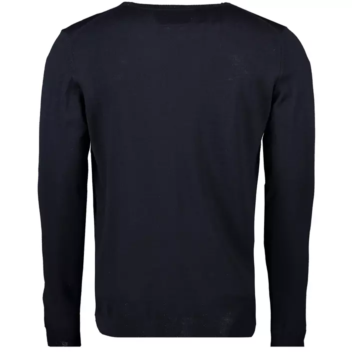 Seven Seas stickad tröja med merinoull, Navy, large image number 1