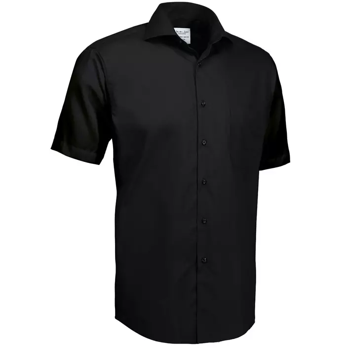 Seven Seas modern fit Poplin kortermet skjorte, Svart, large image number 2