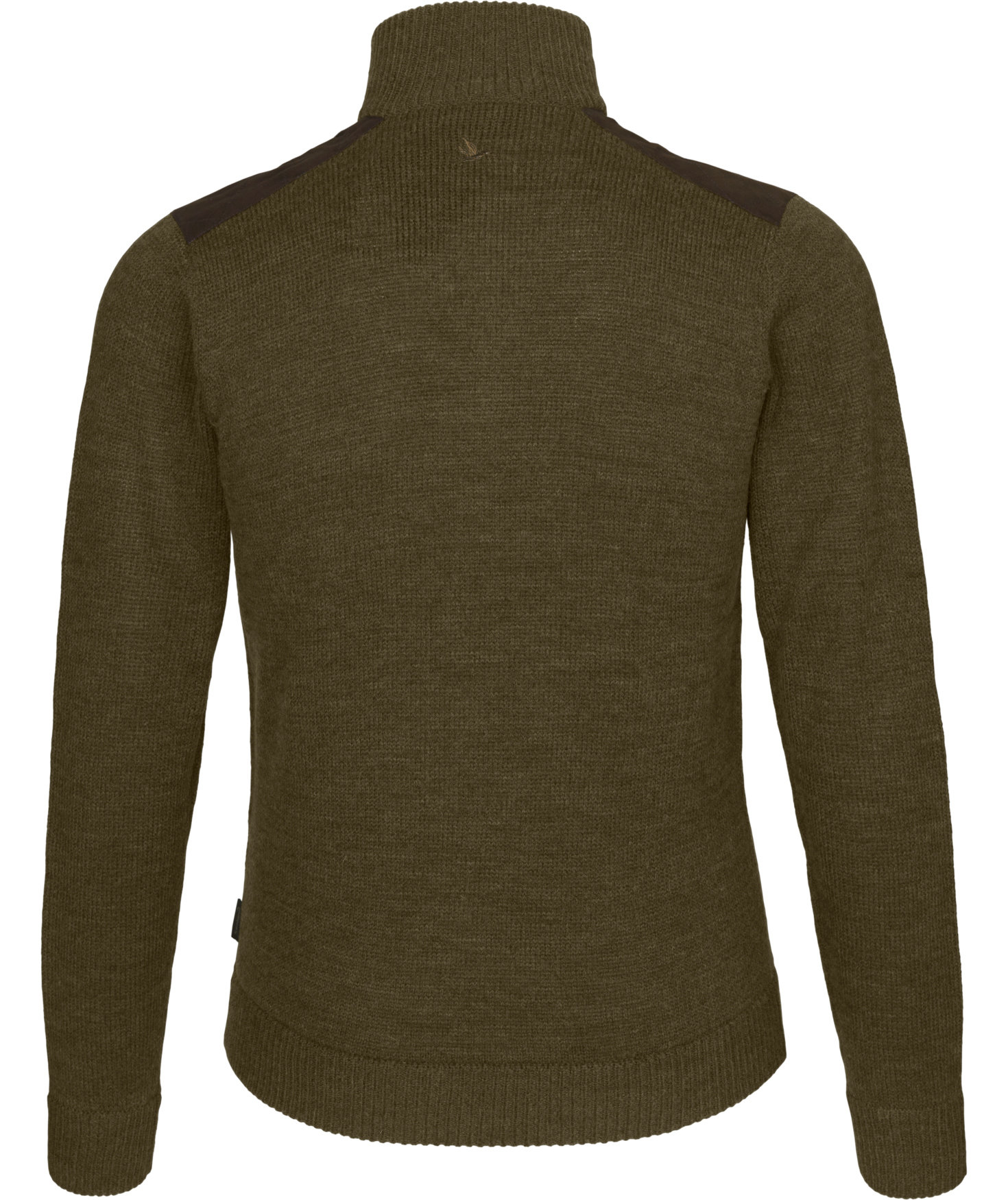 Seeland Buckthorn half zip sweater with wool, Shaded olive melange