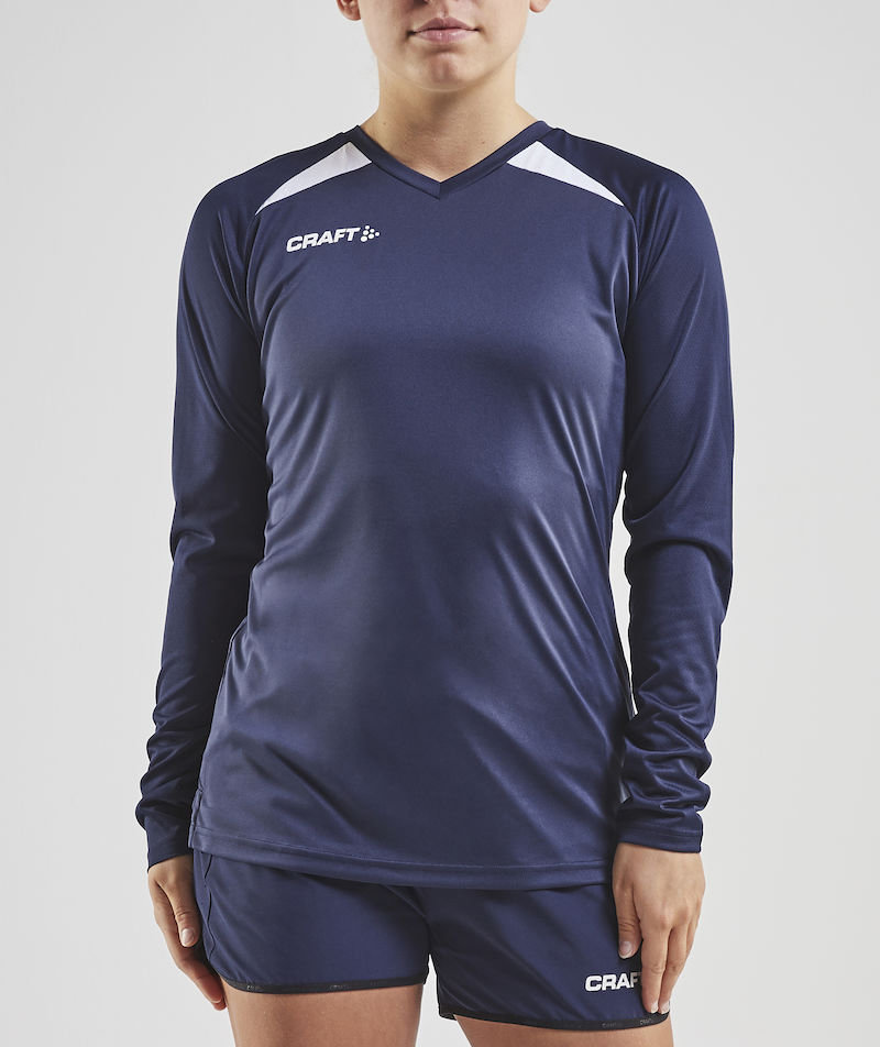 Craft Pro Control Impact long-sleeved women's T-shirt, Navy/White, large image number 1
