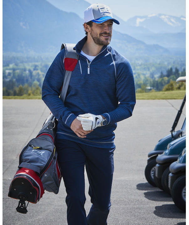 Cutter & Buck Chambers Half Zip, Navy melange, large image number 4