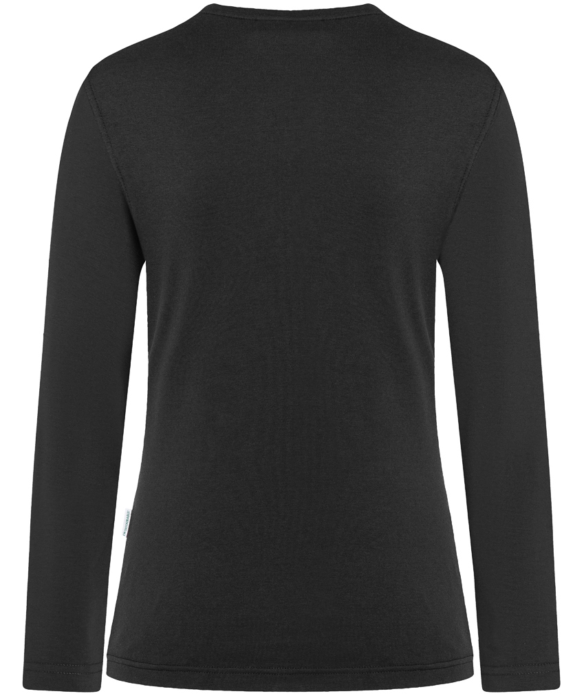 Karlowsky Casual-Flair lang&aelig;rmet dame t-shirt, Black, large image number 2