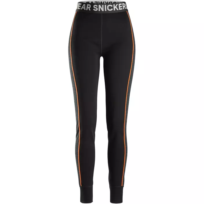 Snickers underställsbyxor med merinoull 9471 dam, Black/Anthracite Melange, large image number 0