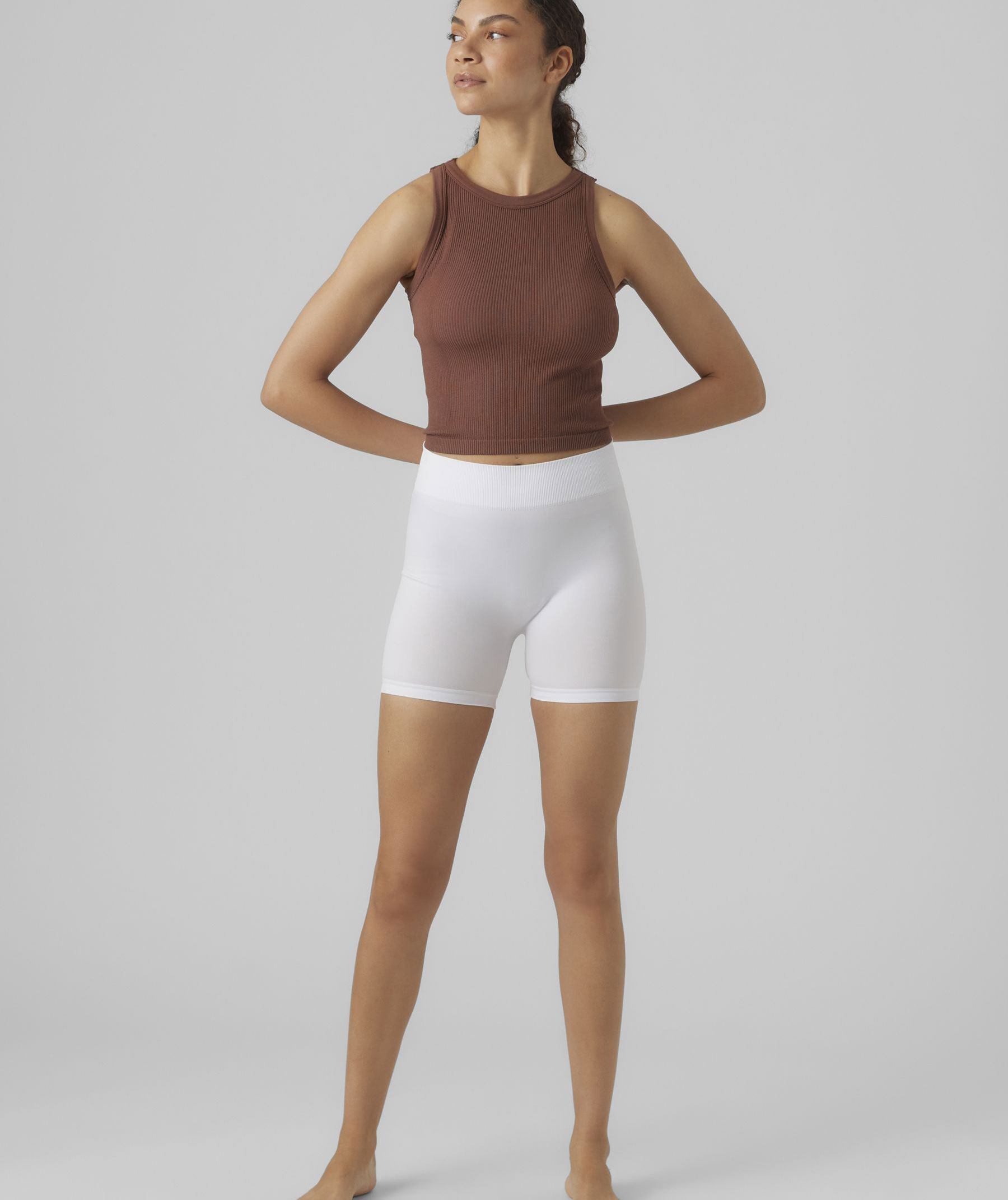 Vero Moda VMJACKIE korte s&oslash;ml&oslash;se dame indershorts, Snow White, large image number 4