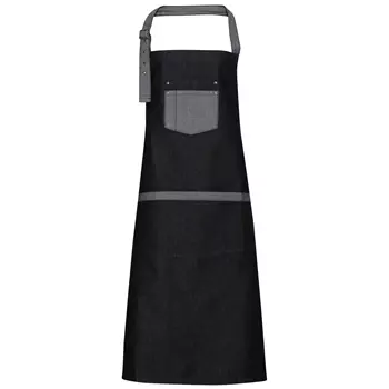 Premier P127 denim bib apron, Black Denim