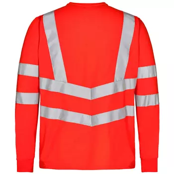 Engel Safety langärmliges Grandad  T-Shirt, Hi-Vis Rot