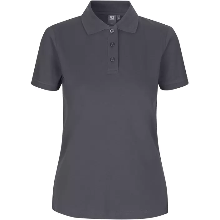 ID Pique Polo T-skjorte dame med stretch, Koksgrå, large image number 0