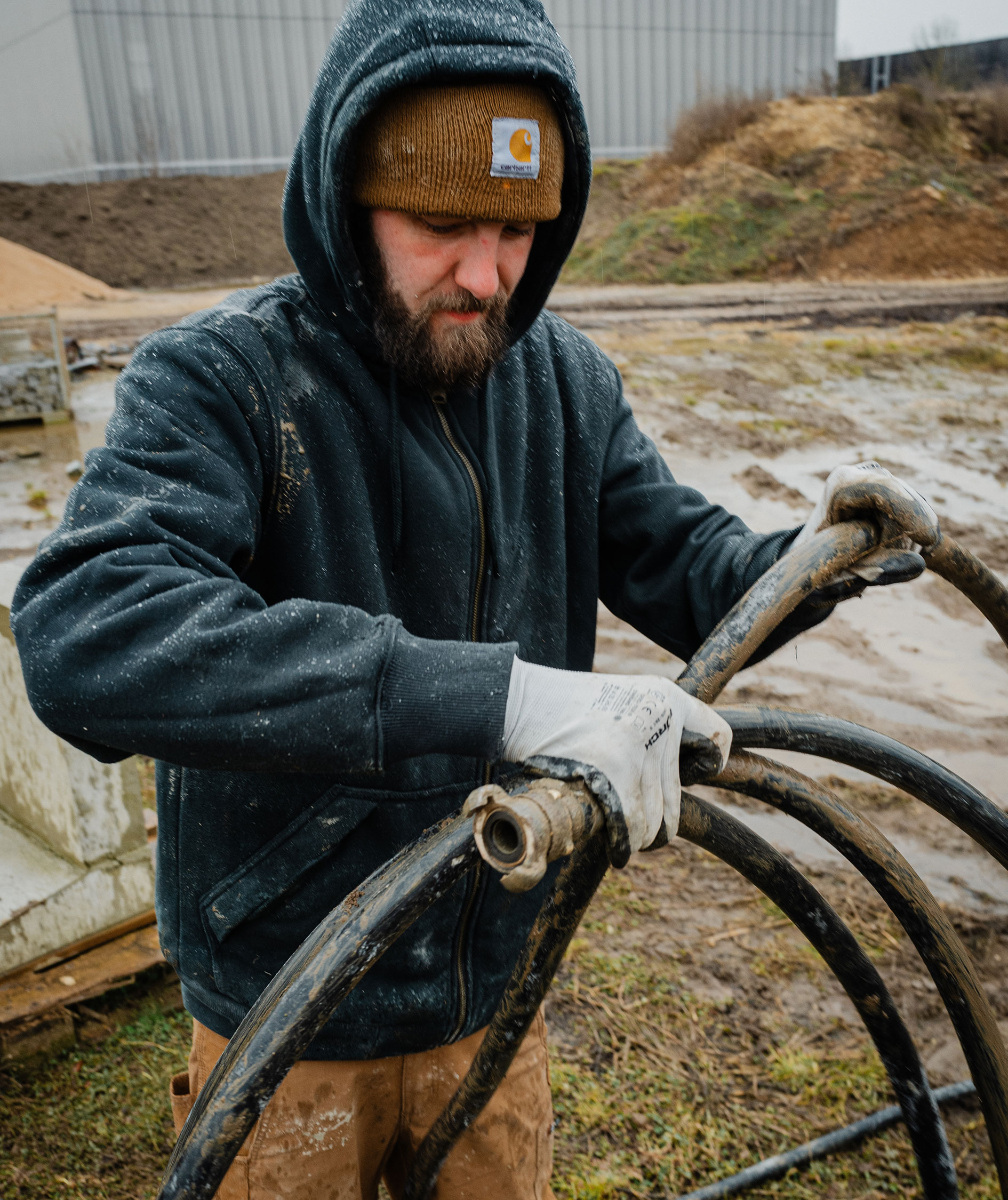 Carhartt Midweight Kapuzensweatshirt, Black, large image number 2