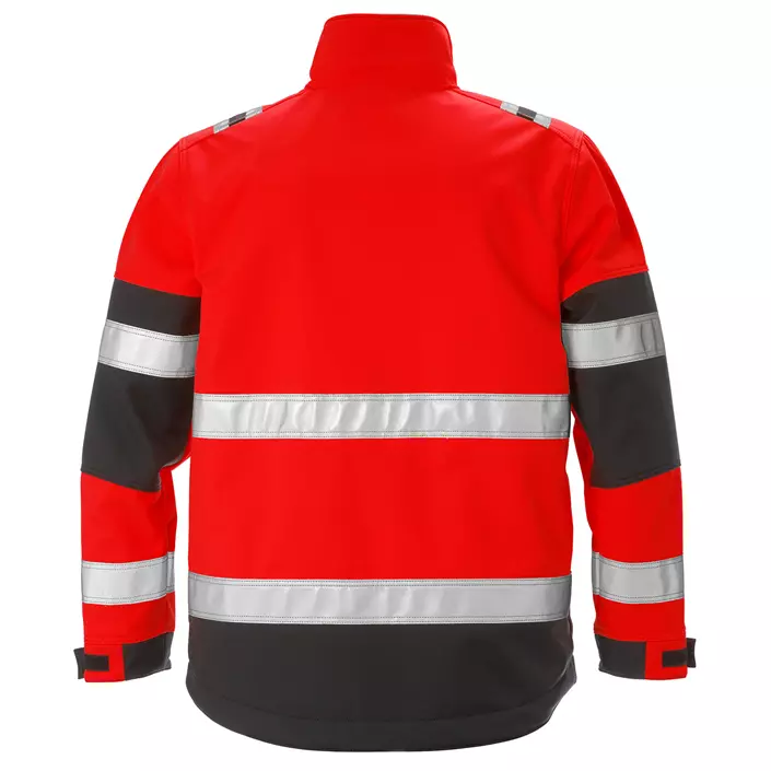 Fristads Gen Y softshell jacket 4083, Hi-vis Red/Black, large image number 1
