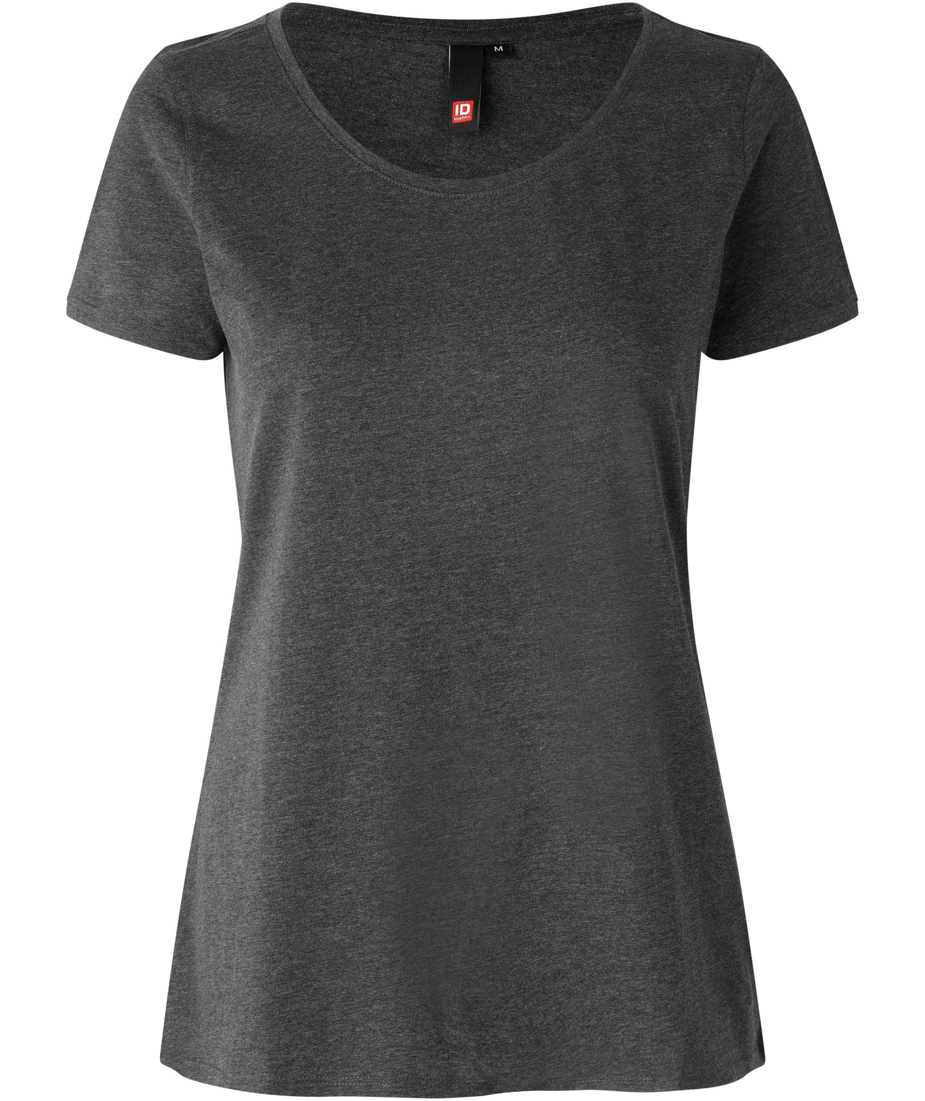 ID women's O-neck T-shirt, Anthracite Grey Melange