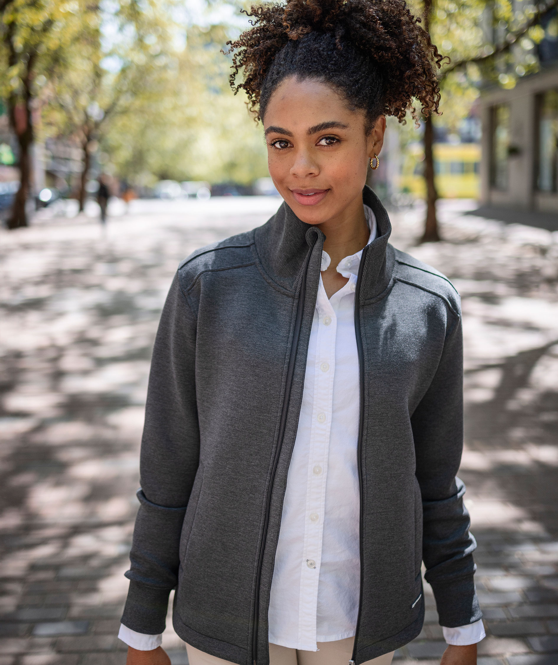 Cutter & Buck Pemberton cardigan dam, Anthracite melange, large image number 5