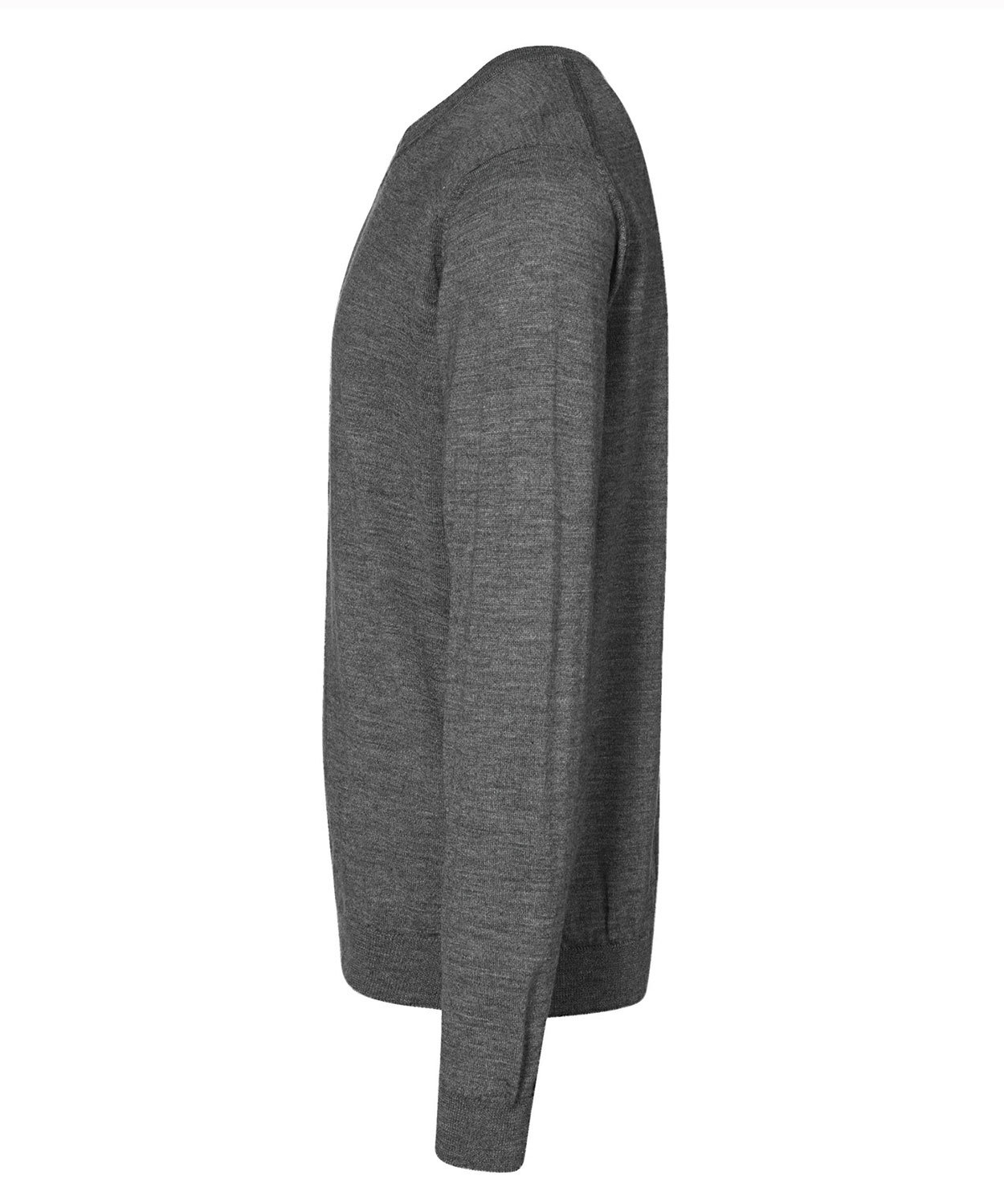 ID stickad tr&ouml;ja med merinoull, Ljusgr&aring; fl&auml;ckig, large image number 2