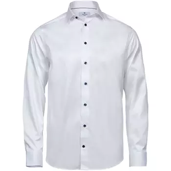 Tee Jays Luxury Comfort fit skjorte, Hvid/Blå