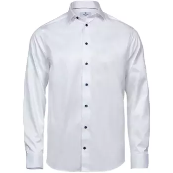 Tee Jays Luxury Comfort fit skjorta, Vit/Blå