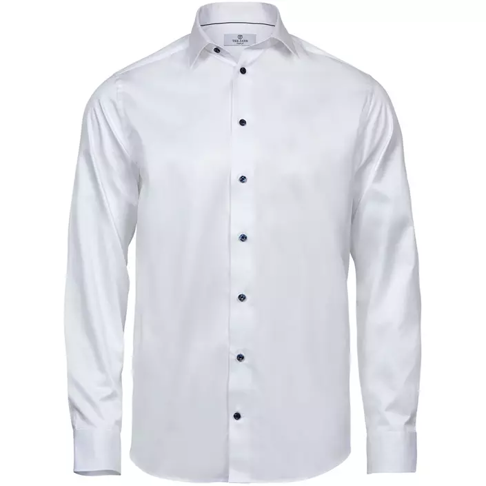 Tee Jays Luxury Comfort fit skjorte, Hvid/Blå, large image number 0