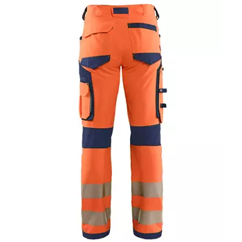 Blåkläder work trousers full stretch, Hi-vis Orange/Marine