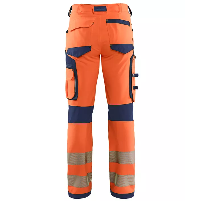 Blåkläder work trousers full stretch, Hi-vis Orange/Marine, large image number 1
