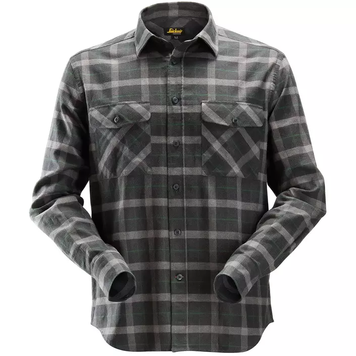 Snickers AllroundWork flannel lumberjack shirt 8516, Grey Melange, large image number 0