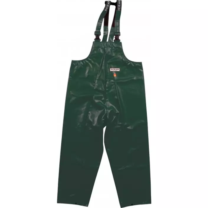 Ocean Offshore Pro FR rain bib and brace trousers, Olive Green, large image number 0
