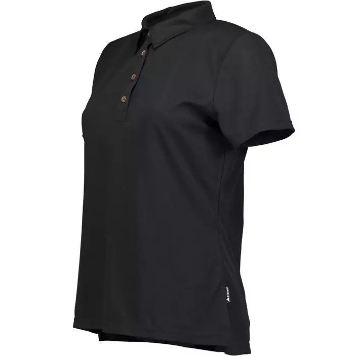 Pitch Stone Tech Wool dame polo T-skjorte, Black, large image number 2