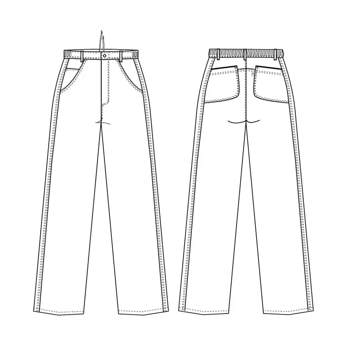 Kentaur unisex chefs trousers, White, large image number 7