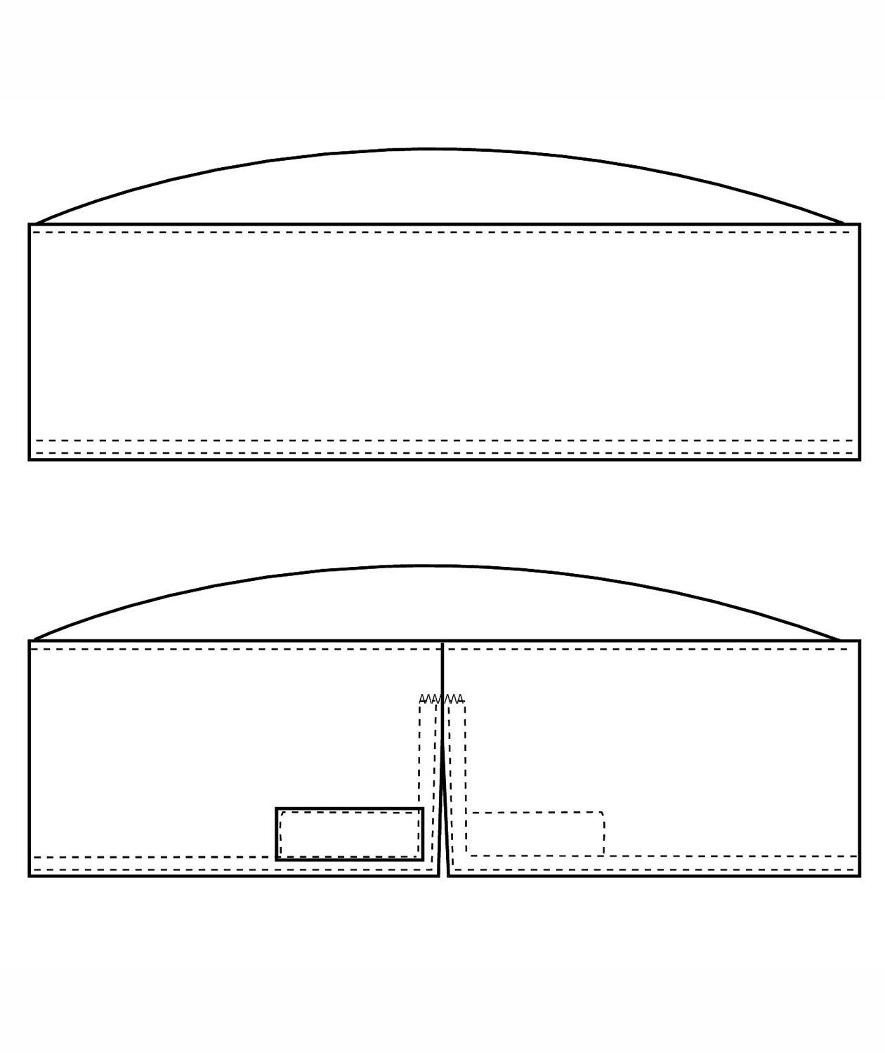 Kentaur skull cap with velcro fastening, White