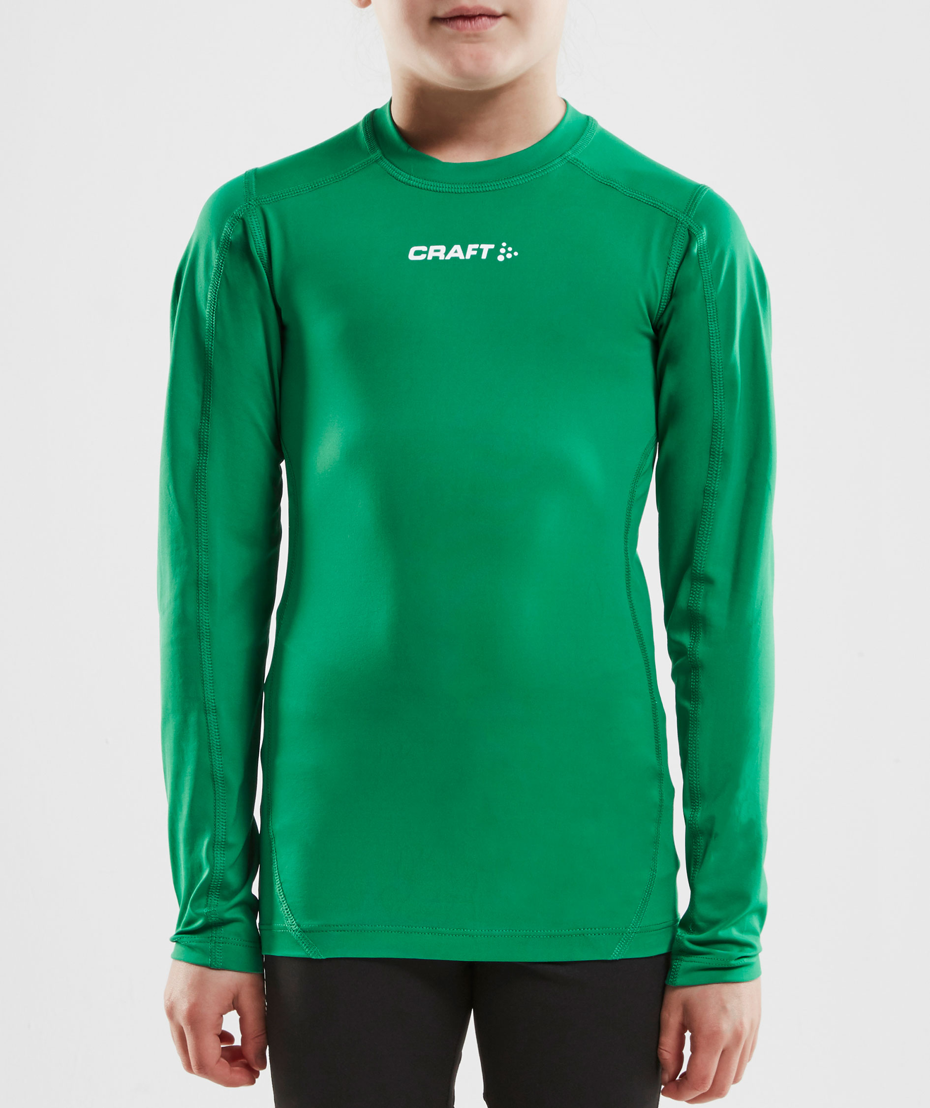 Craft Pro Control Compression l&aring;ng&auml;rmad T-shirt till barn, Team green