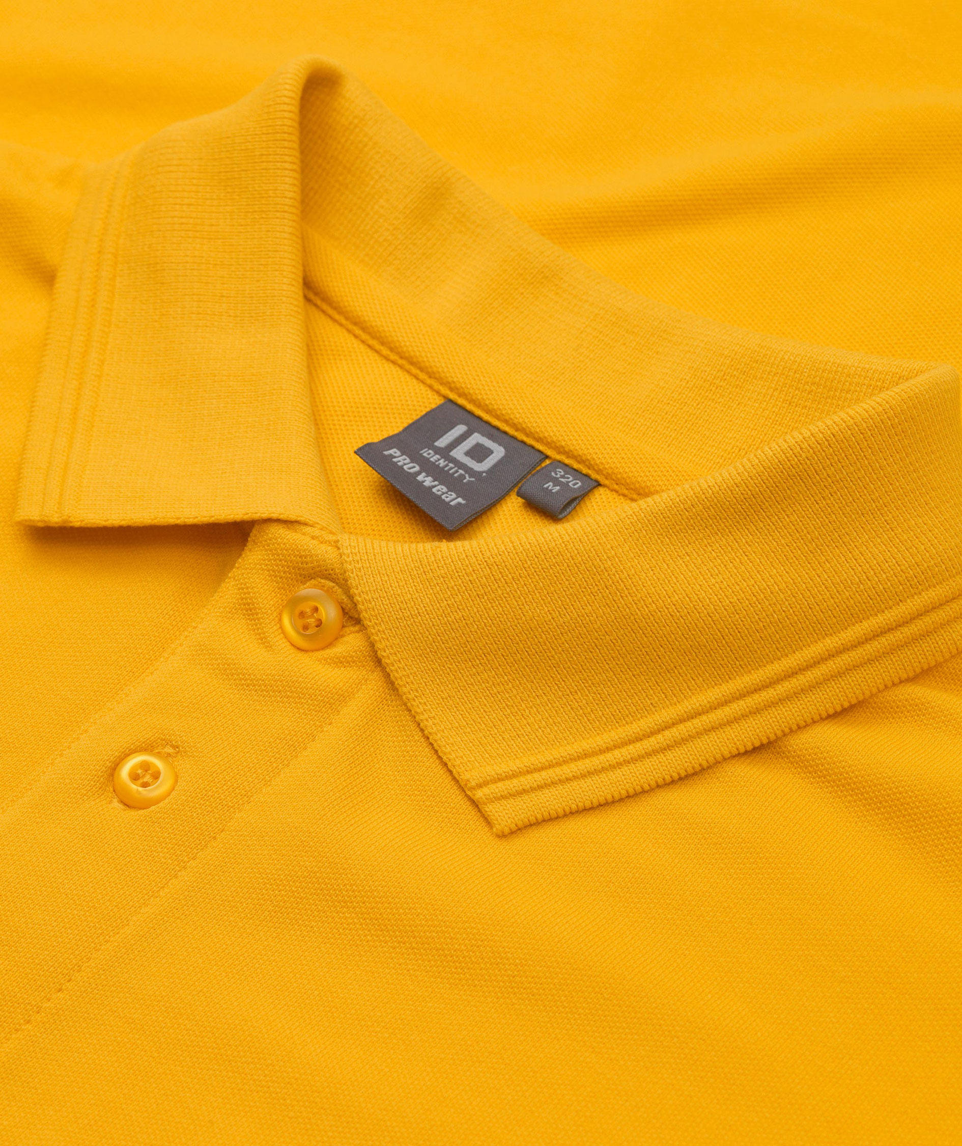 ID PRO Wear Polo T-shirt med brystlomme, Gul, large image number 3