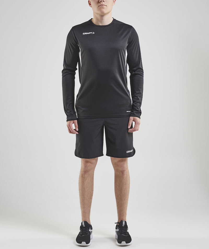 Craft Pro Control Impact long-sleeved T-shirt, Black/White, large image number 2