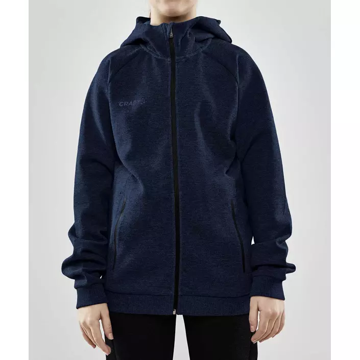 Craft Core Soul Full Zip hoodie till barn, Mörk marinblå, large image number 1