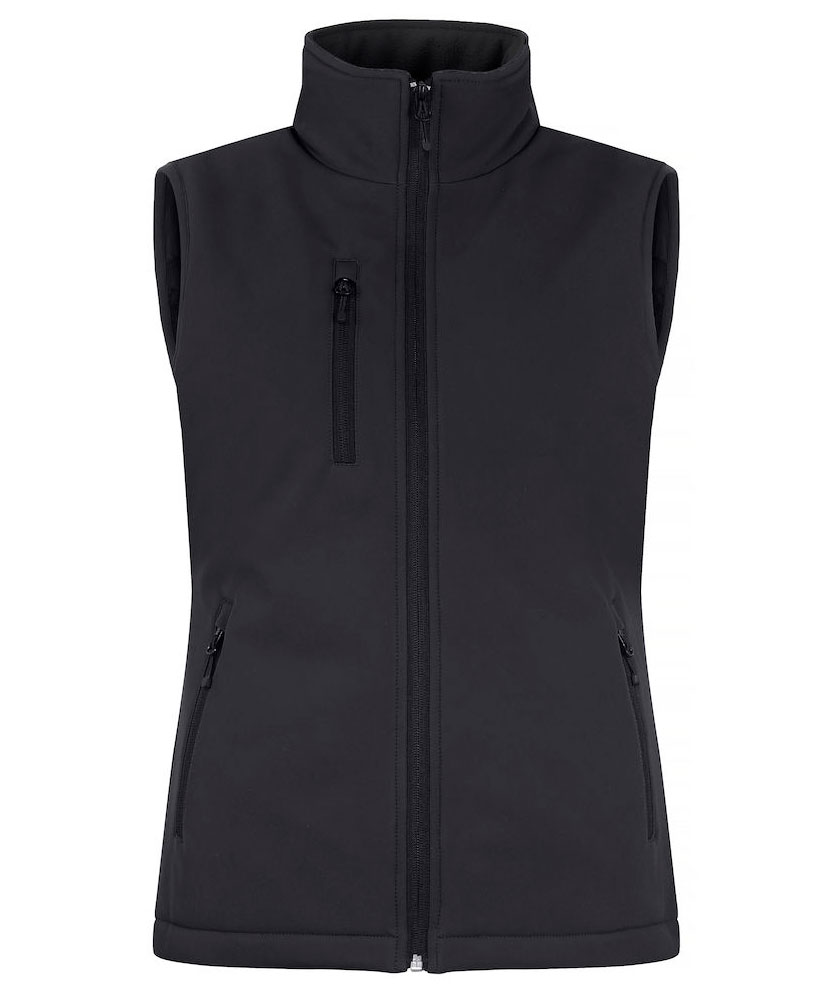Clique lined women's softshell vest, Black
