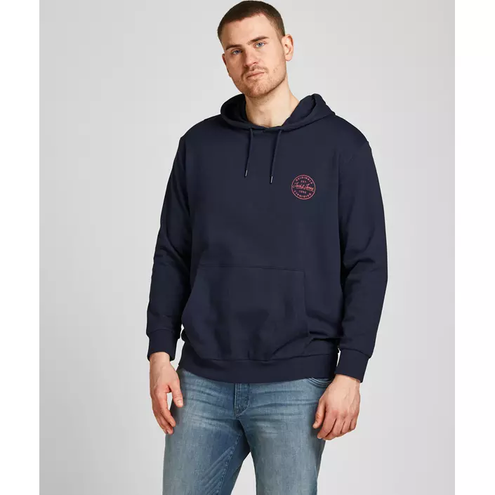 Jack & Jones JJESHARK Plus Size hoodie, Navy Blazer Chill, large image number 5