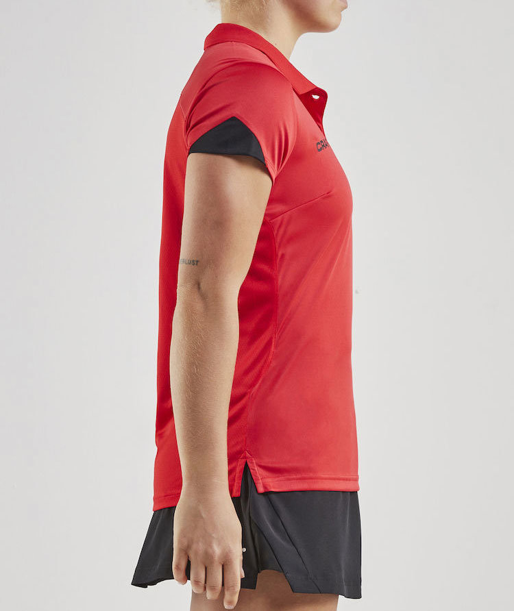 Craft Pro Control Impact dame polo T-shirt, Bright red, large image number 3