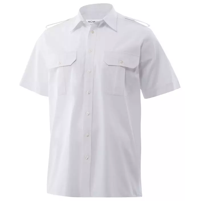 Kümmel Howard Slim fit short-sleeved pilot shirt, White, large image number 0