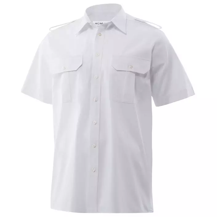 Kümmel Howard Slim fit kortermet pilotskjorte, Hvit, large image number 0