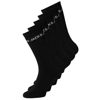 Jack & Jones JACBASIC 5-pack logo tennis socks, Black