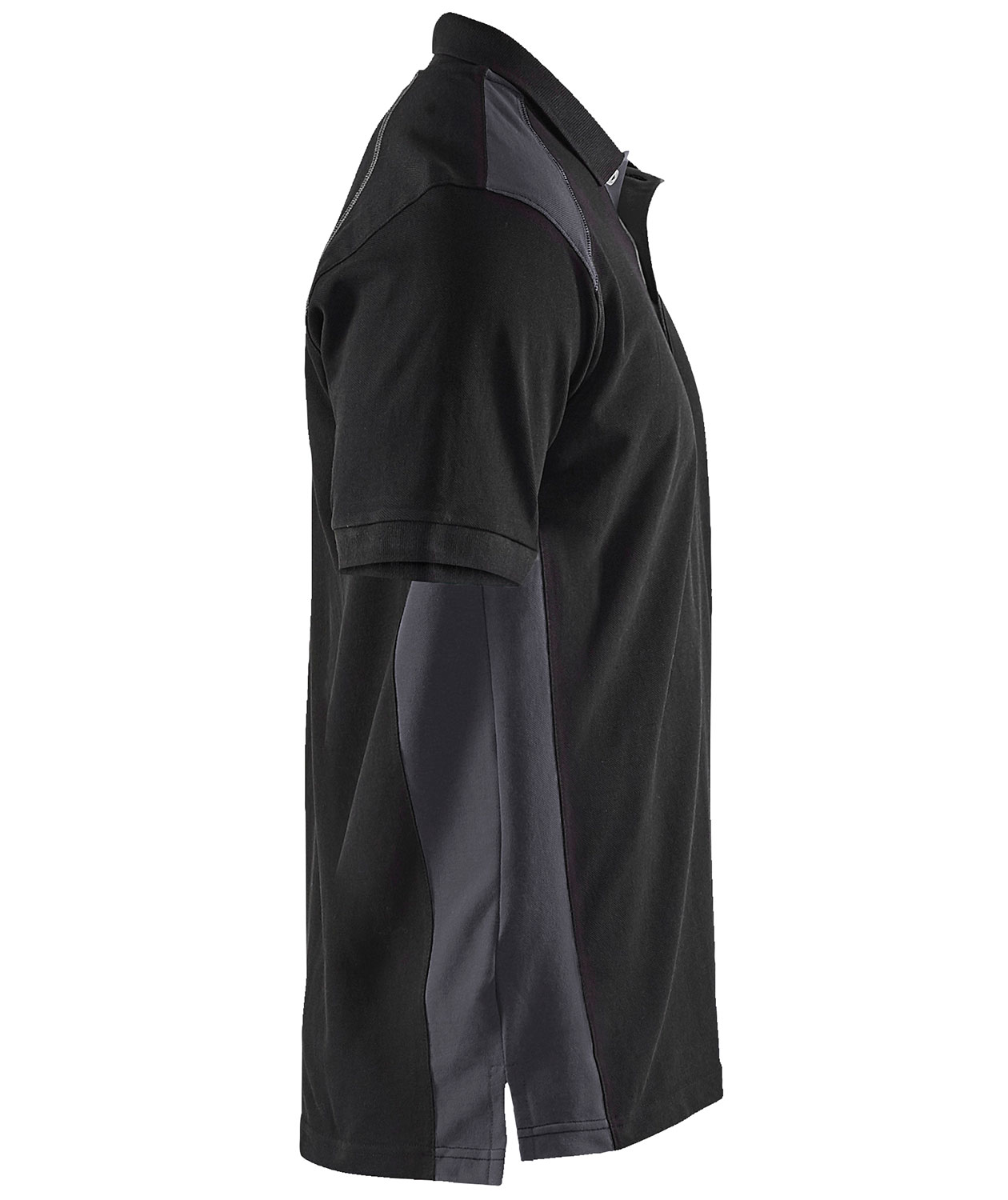 Bl&aring;kl&auml;der Polo T-shirt, Sort/Mellemgr&aring;, large image number 2