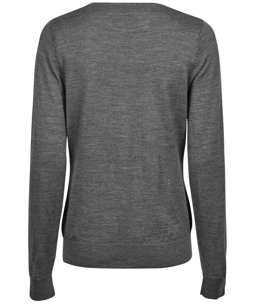 Tee Jays women's knitted pullover with merino wool, Grey melange, large image number 2