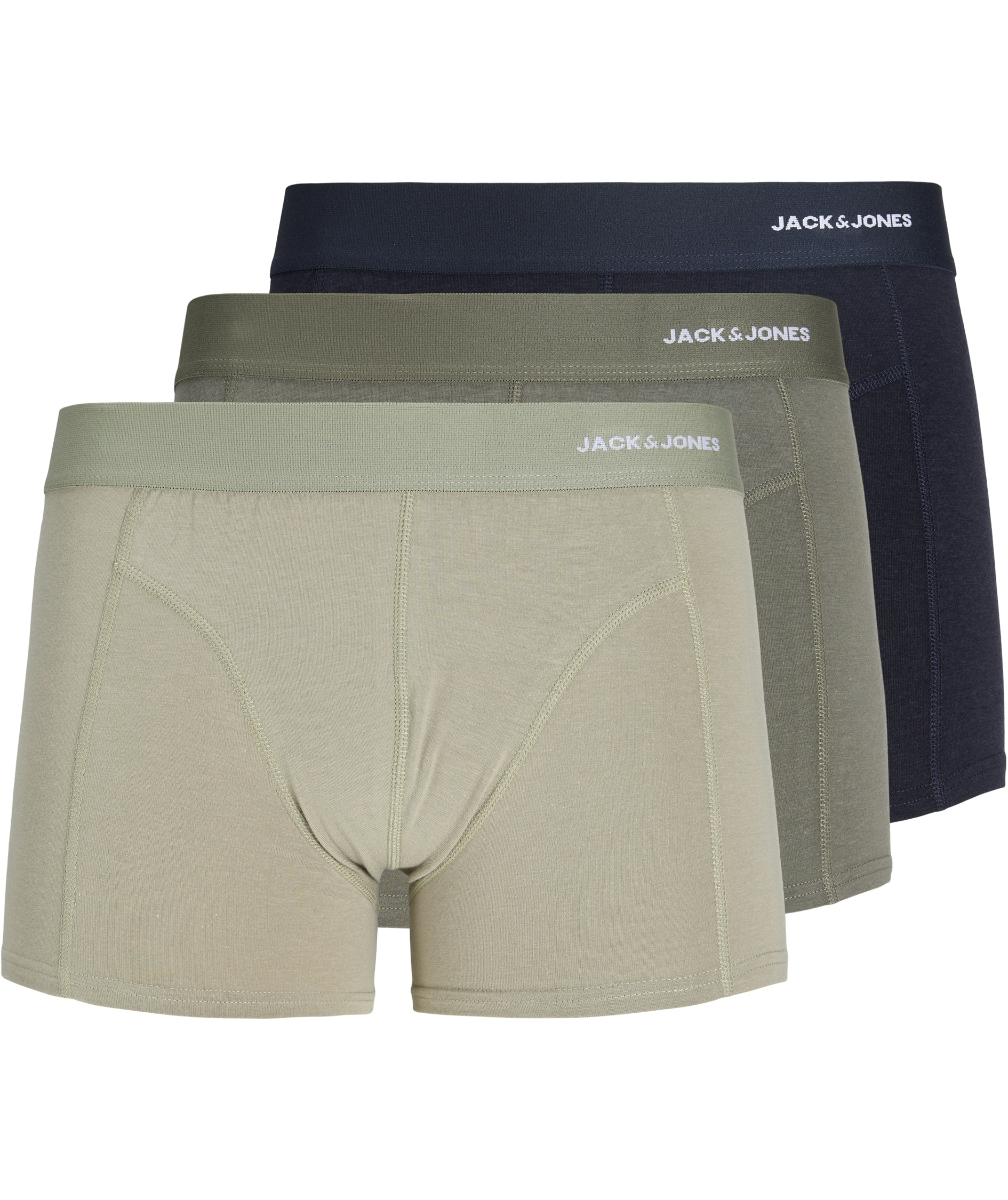 Jack & Jones JACGABRIEL 3-pak bambus boxershorts, Smokey Olive, Smokey Olive, swatch
