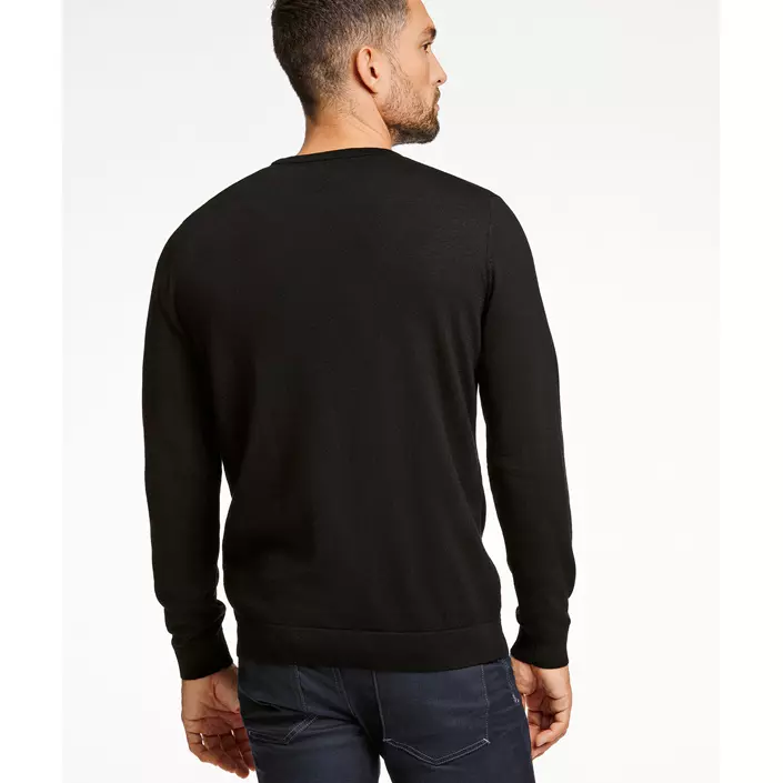 Lindbergh stickad tröja med merinoull, Black, large image number 5