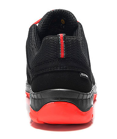 Elten Maddox Low sikkerhedssko S3, Sort/R&oslash;d, large image number 4