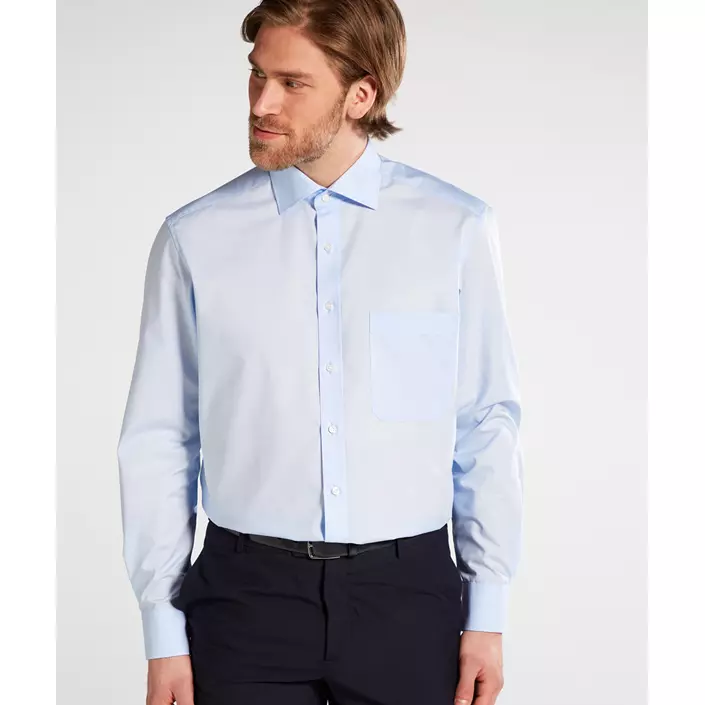 Eterna Uni Poplin Comfort fit skjorta, Ljus Blå, large image number 1