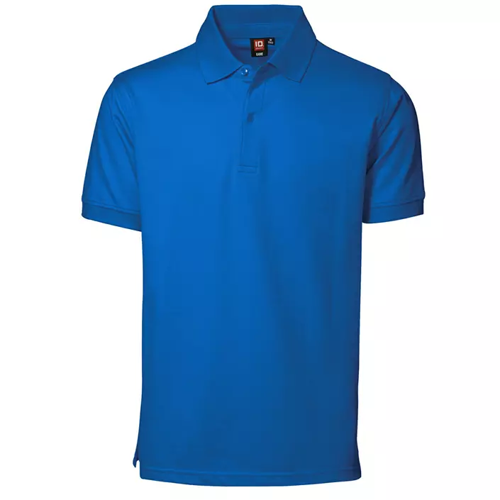 ID Pique Polo T-skjorte, Azurblå, large image number 0