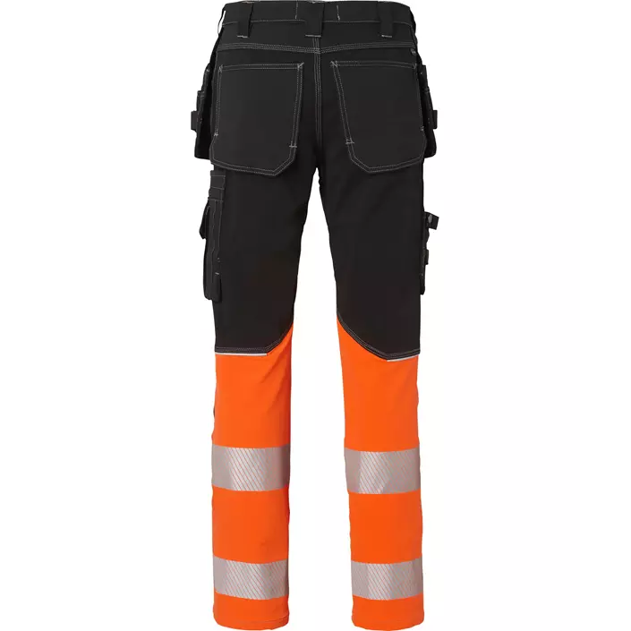Top Swede craftsman trousers 312 full stretch, Black/Hi-vis Orange, large image number 1